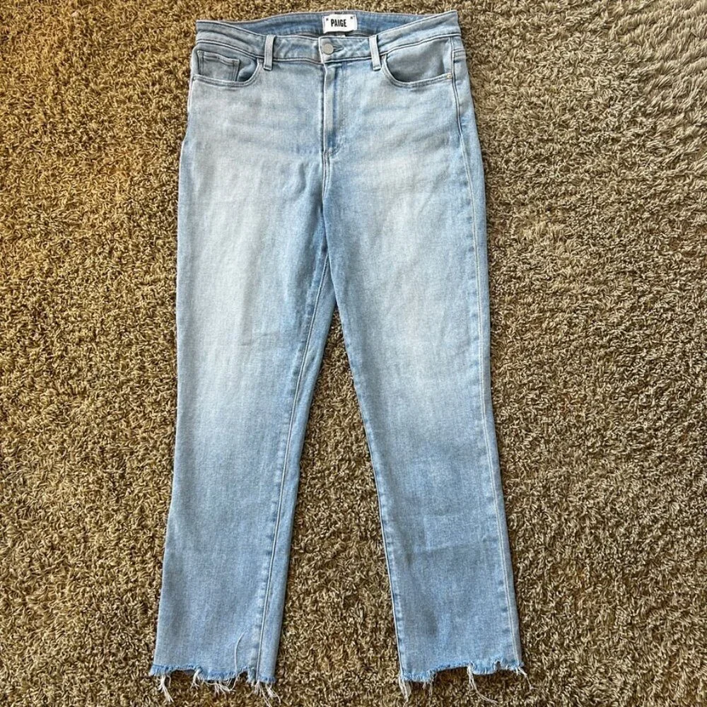 Paige High Rise Cindy - Shooting Star w/ Stellar Hem In Women's Size 31 - Picture 3 of 9